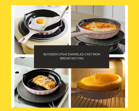 BUYDEEM CP542 Enameled Cast Iron Breakfast Pan