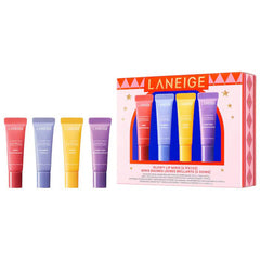 LANEIGE Glowy Lip Minis Set 4 x Hydrating High-Shine Lip Balm Gift Set