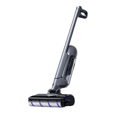 Gray handheld vacuum cleaner on a white background