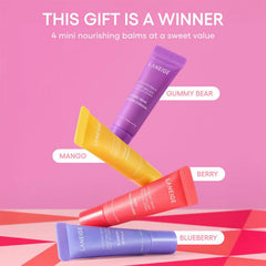 LANEIGE Glowy Lip Minis Set 4 x Hydrating High-Shine Lip Balm Gift Set