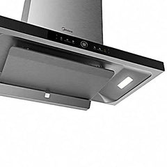 Midea 90cm Black Canopy Rangehood Gesture Control Self-Cleaning Strong Suction