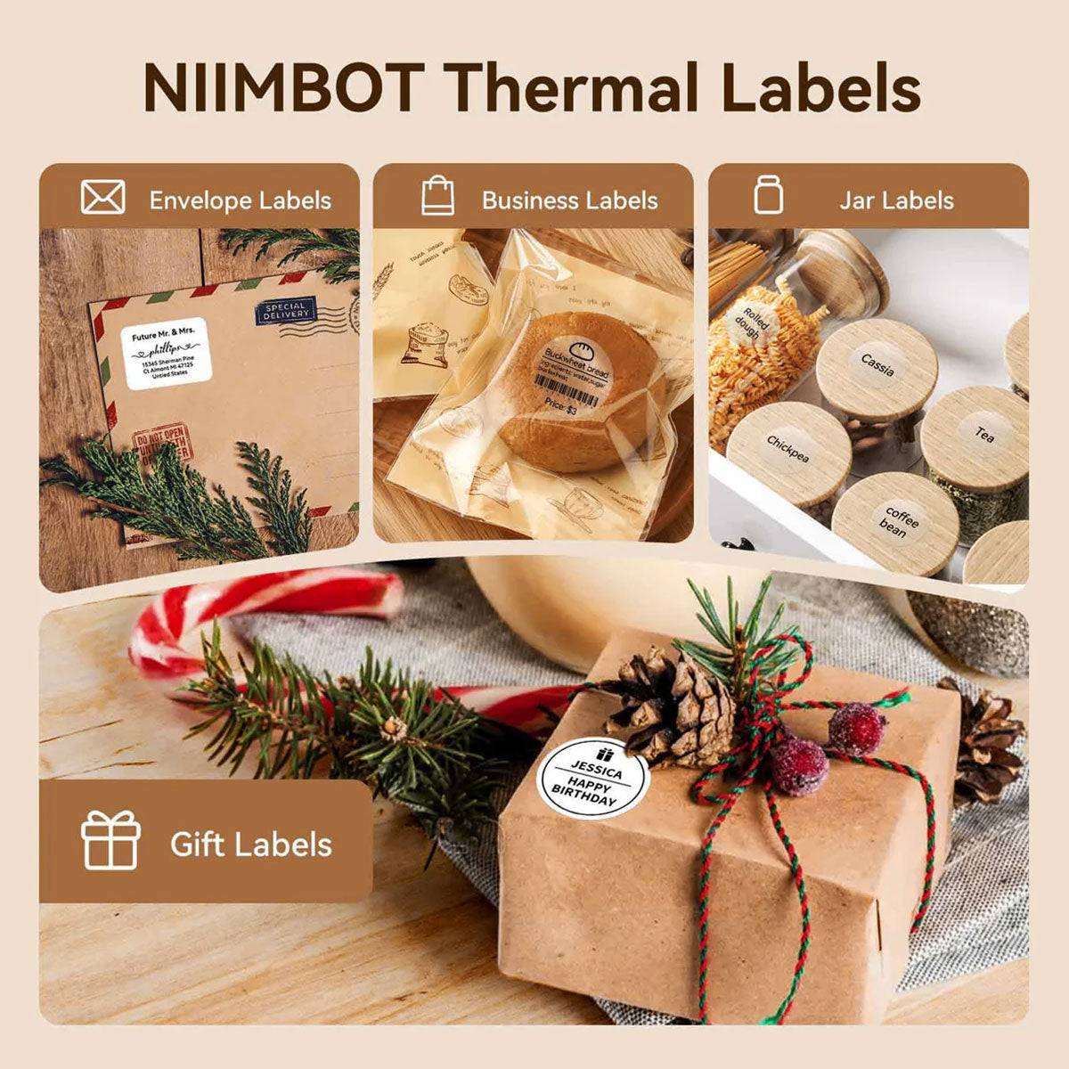 Niimbot Transparent Label Printing Paper Waterproof Label Sticker 50*50mm 150pcs  Round For B21/B3S/B1 Niimbot Transparent Label Printing Paper Waterproof Label Sticker 50*50mm 150pcs  Round For B21/B3S/B1