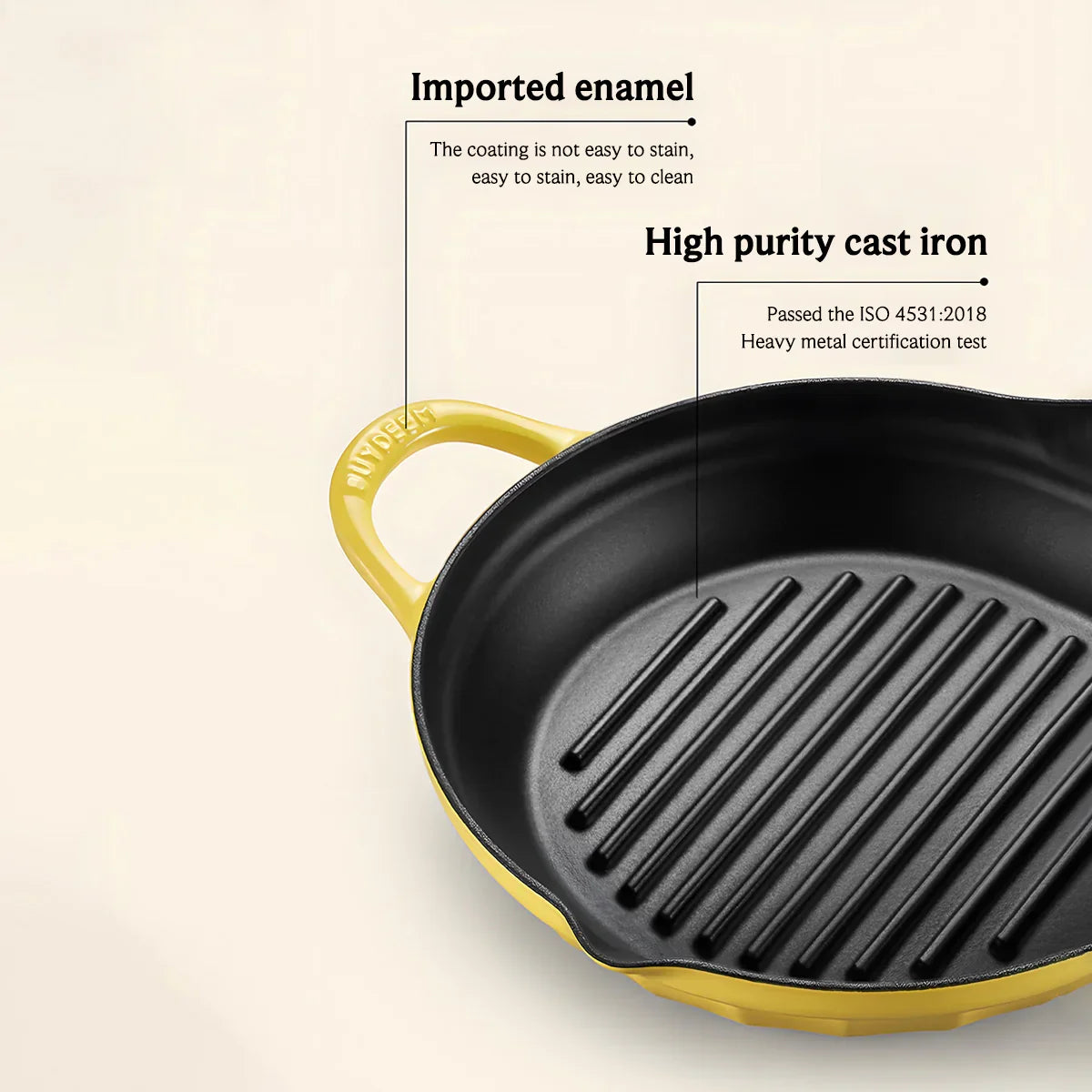 BUYDEEM CP553 Enameled Cast Iron Grill Pan BUYDEEM CP553 Enameled Cast Iron Grill Pan
