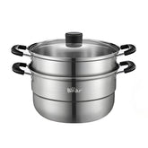 Bear 2 Layer Stainless Steel Steamer Pot