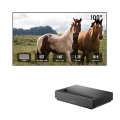 Formovie Theater Premium Laser 4K TV Ultra Short Throw Projector+Winways UST Throw ALR Fresnel Screen