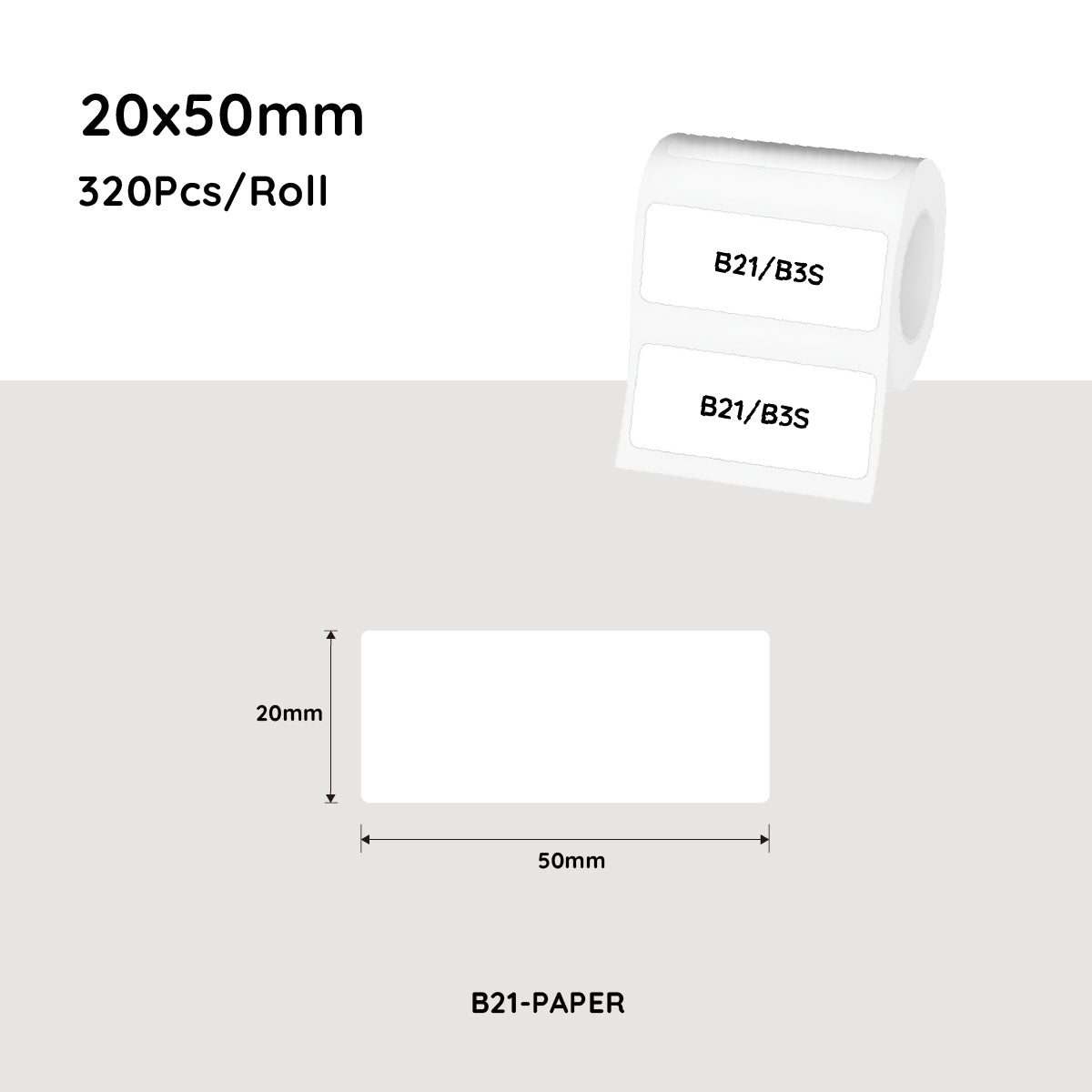 NiiMbot White Label Paper Waterproof Oil-proof Label Sticker For B21/B3S/B1 NiiMbot White Label Paper Waterproof Oil-proof Label Sticker For B21/B3S/B1