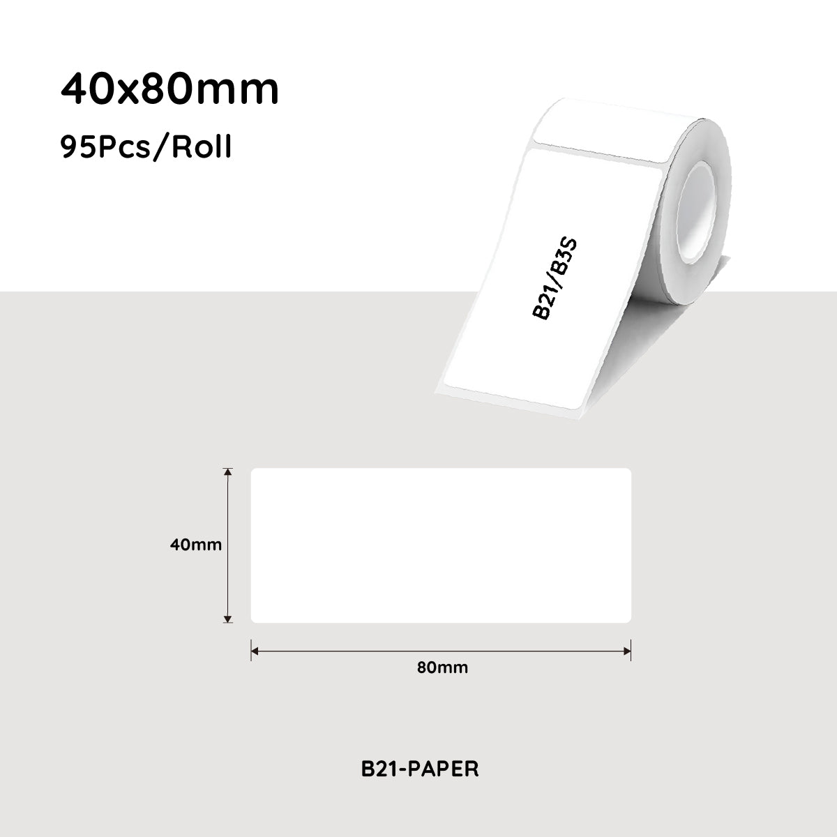 NiiMbot White Label Paper Waterproof Oil-proof Label Sticker For B21/B3S/B1 NiiMbot White Label Paper Waterproof Oil-proof Label Sticker For B21/B3S/B1