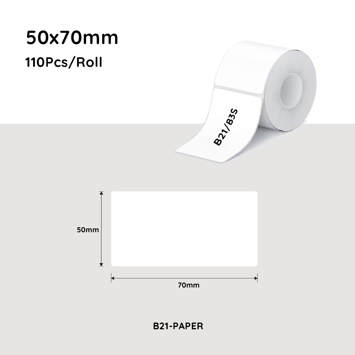 NiiMbot White Label Paper Waterproof Oil-proof Label Sticker For B21/B3S/B1 NiiMbot White Label Paper Waterproof Oil-proof Label Sticker For B21/B3S/B1
