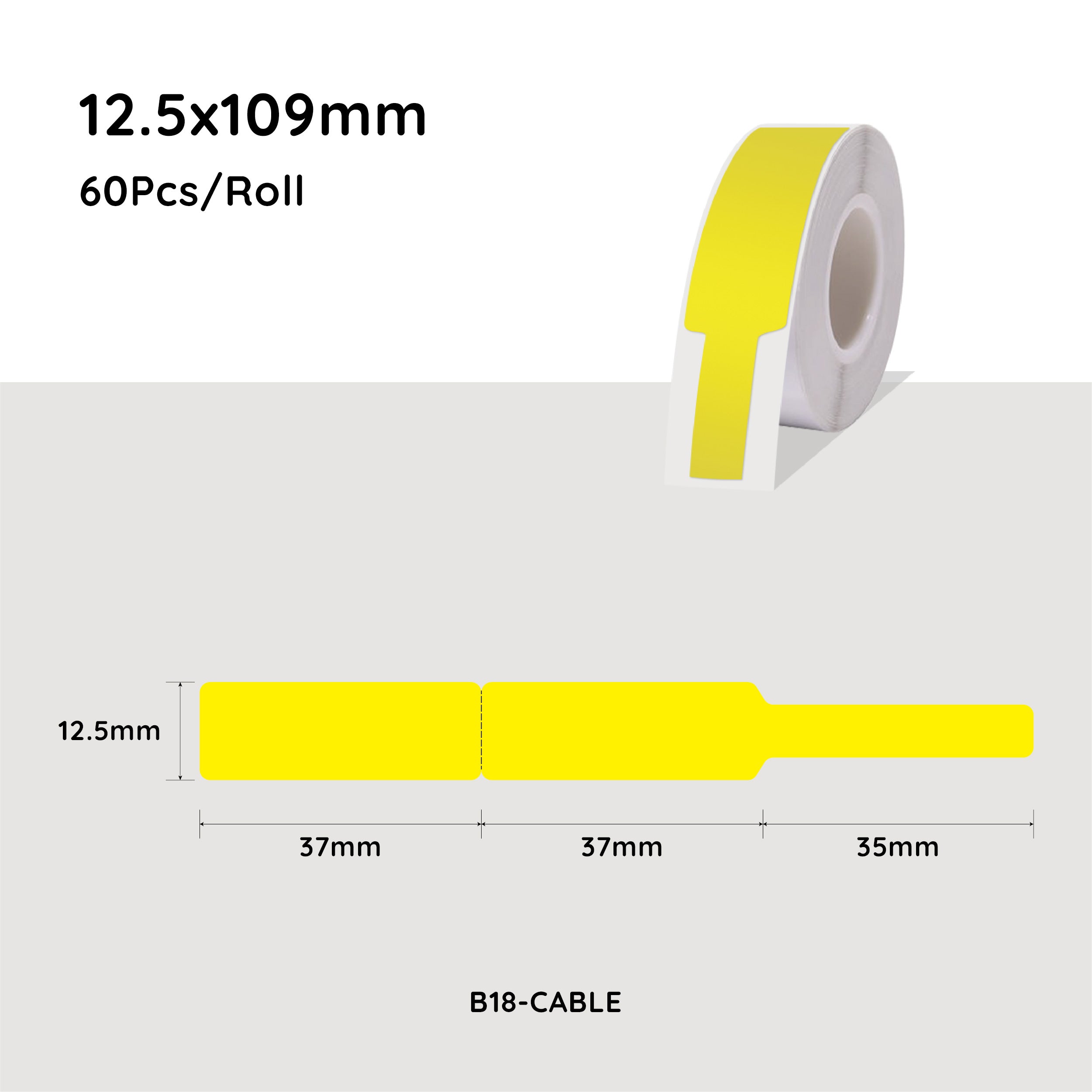 NiiMbot B18 Thermal Transfer Cable Label Sticker PET Paper