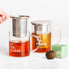 BUYDEEM Teapot Tea Cup With Drain Basket Separation Filter High Borosilicate Glass 500ml CD1002