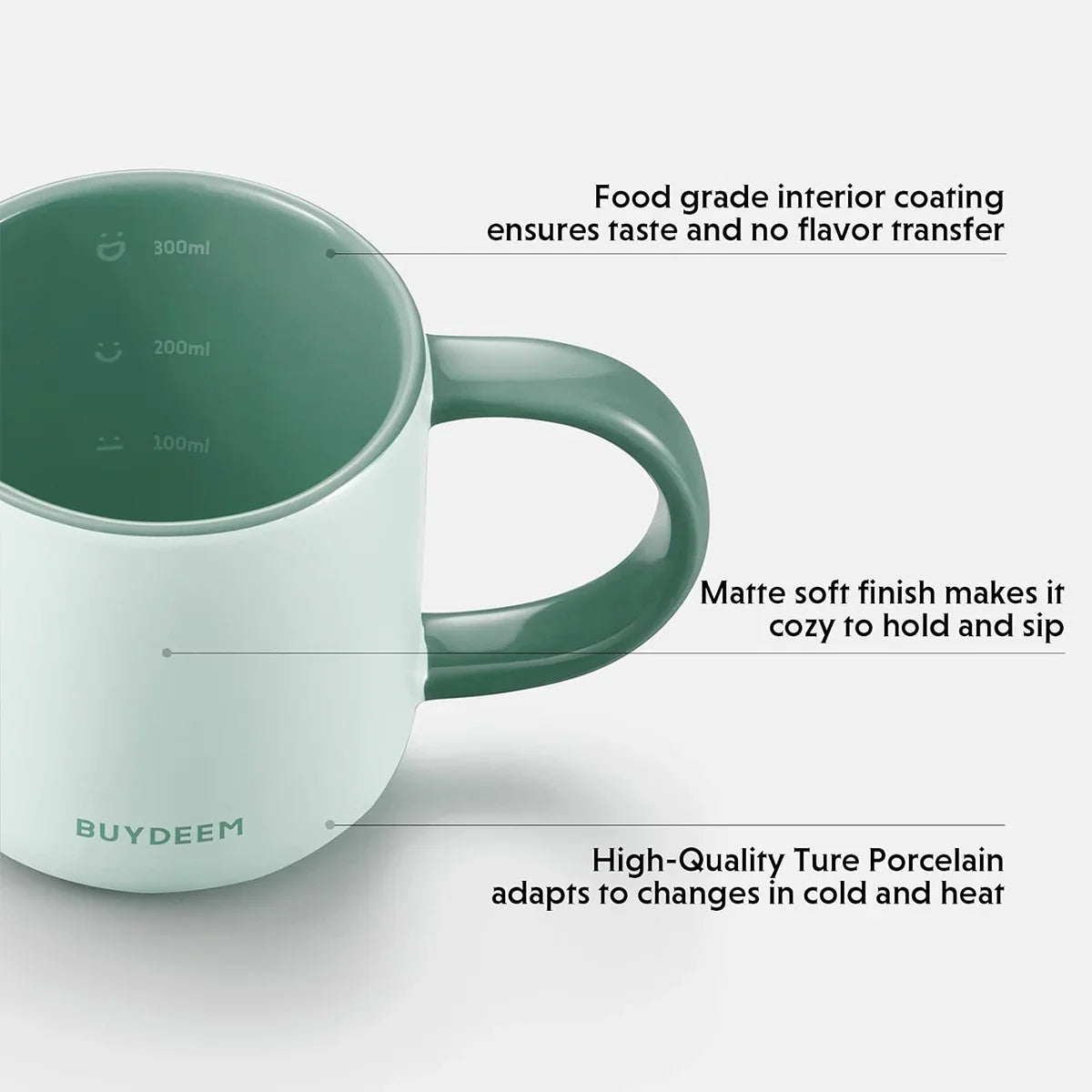 BUYDEEM 350ML Ceramic Mug CD1018 BUYDEEM 350ML Ceramic Mug CD1018