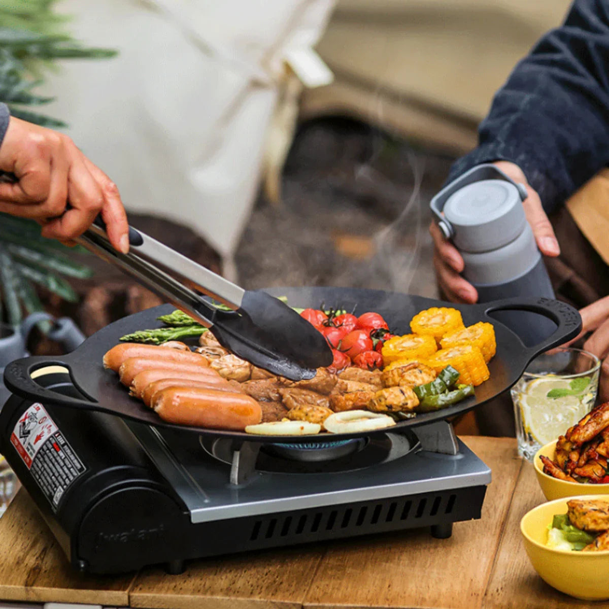 Midea Portable Induction Cooker with Stainless Steel Pot + BUYDEEM 36cm Nonstick BBQ Grill Pan Midea Portable Induction Cooker with Stainless Steel Pot + BUYDEEM 36cm Nonstick BBQ Grill Pan