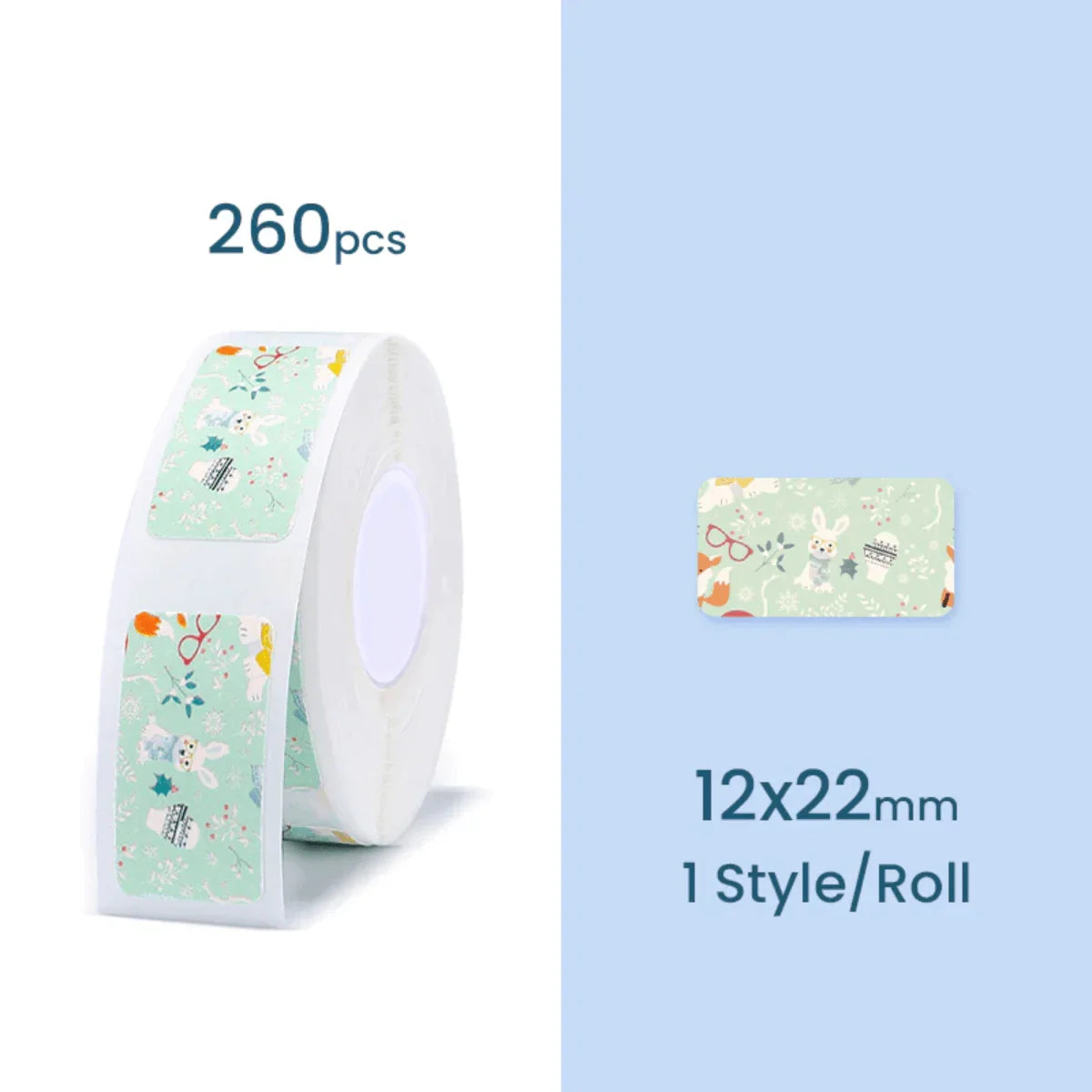 NIIMBOT label paper Rabbit theme For D11/D101/D110 R12*22-260 NIIMBOT label paper Rabbit theme For D11/D101/D110 R12*22-260