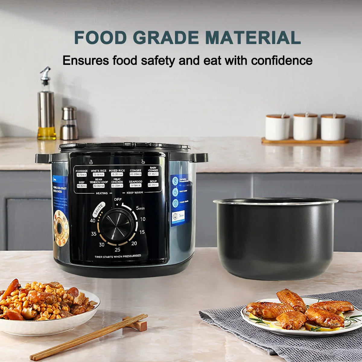 Midea 5L Pressure Cooker 24-Hour Pre-Set Timer Midea 5L Pressure Cooker 24-Hour Pre-Set Timer