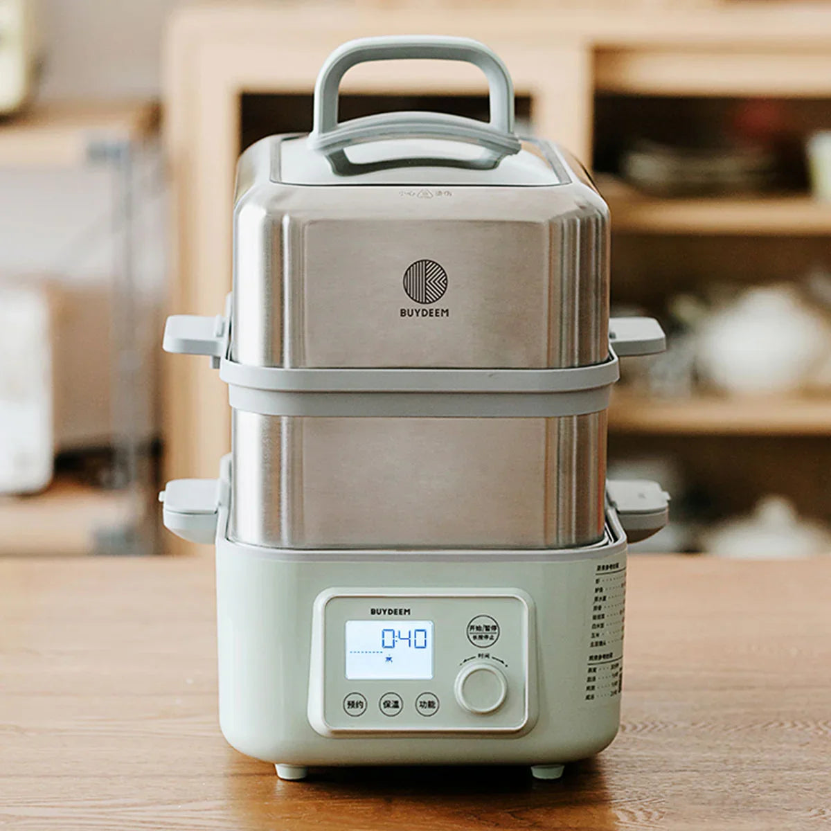 BUYDEEM Double Tier 10L Electric One Touch Digital Multifunctional Food Steamer BUYDEEM Double Tier 10L Electric One Touch Digital Multifunctional Food Steamer