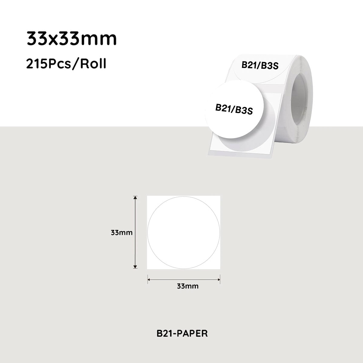 NiiMbot White Label Paper Waterproof Oil-proof Label Sticker For B21/B3S/B1 NiiMbot White Label Paper Waterproof Oil-proof Label Sticker For B21/B3S/B1