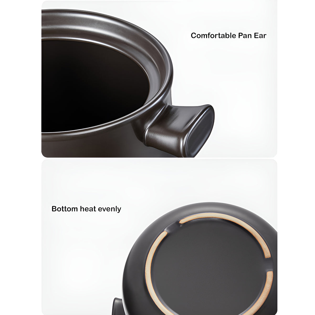 Bear Heat Resistant Spodumene Ceramic Cooking Casserole 6.5L Bear Heat Resistant Spodumene Ceramic Cooking Casserole 6.5L