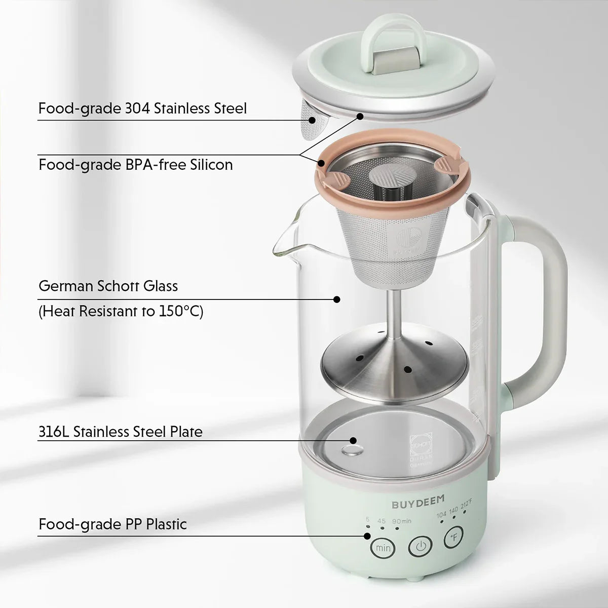 BUYDEEM K32 Portable Mini Tea/Coffee Maker – 600ml Travel Kettle for Camping and Outdoor Use BUYDEEM K32 Portable Mini Tea/Coffee Maker – 600ml Travel Kettle for Camping and Outdoor Use