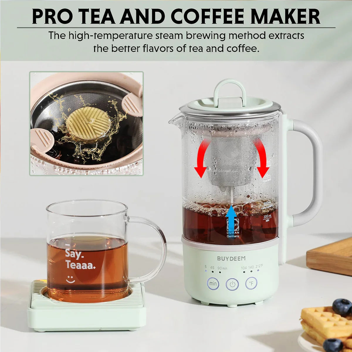 BUYDEEM K32 Portable Mini Tea/Coffee Maker – 600ml Travel Kettle for Camping and Outdoor Use BUYDEEM K32 Portable Mini Tea/Coffee Maker – 600ml Travel Kettle for Camping and Outdoor Use