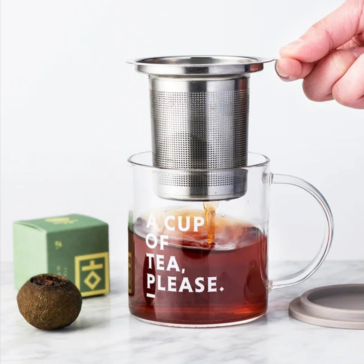 BUYDEEM Teapot Tea Cup With Drain Basket Separation Filter High Borosilicate Glass 350ml CD1001 BUYDEEM Teapot Tea Cup With Drain Basket Separation Filter High Borosilicate Glass 350ml CD1001