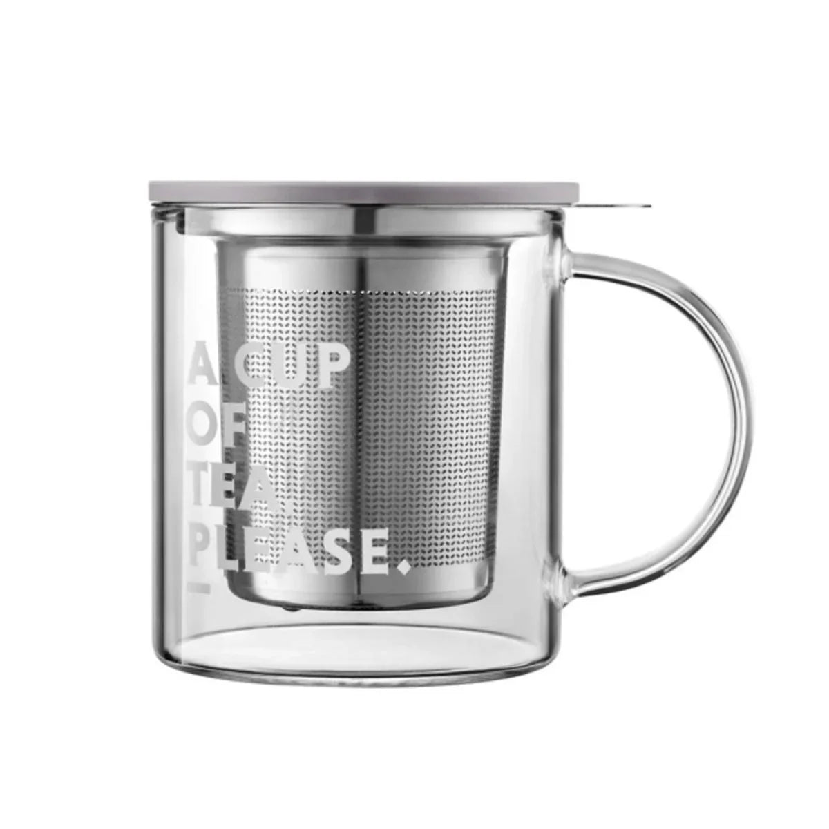 BUYDEEM Teapot Tea Cup With Drain Basket Separation Filter High Borosilicate Glass 350ml CD1001
