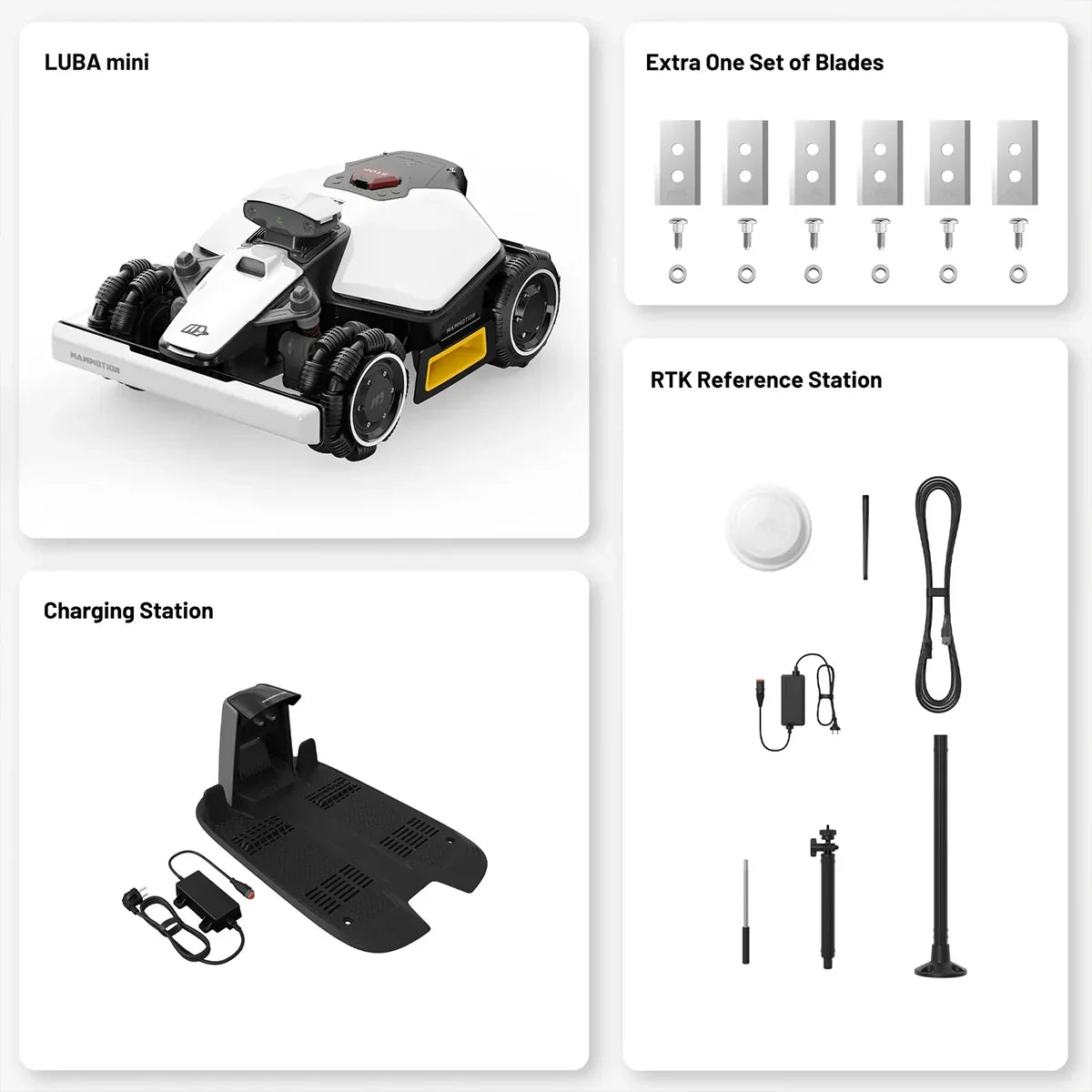 MAMMOTION LUBA mini AWD 800: Perimeter Wire Free Robot Lawn Mower MAMMOTION LUBA mini AWD 800: Perimeter Wire Free Robot Lawn Mower