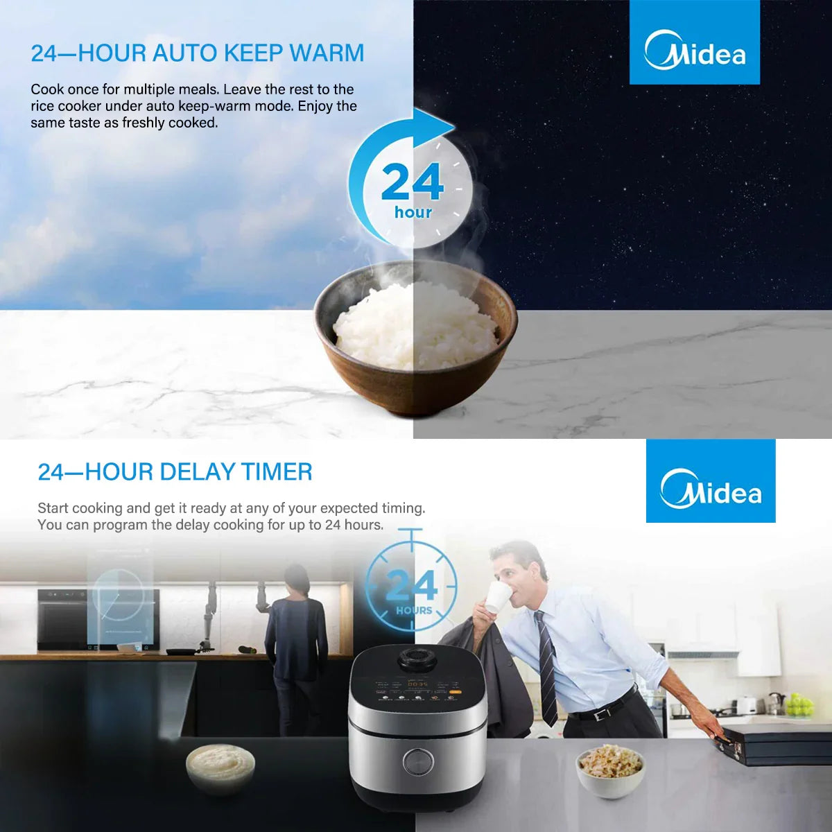 Midea 5L Rice Cooker Non-Stick Multi-functionality 24-Hour Auto Keep Warm Midea 5L Rice Cooker Non-Stick Multi-functionality 24-Hour Auto Keep Warm