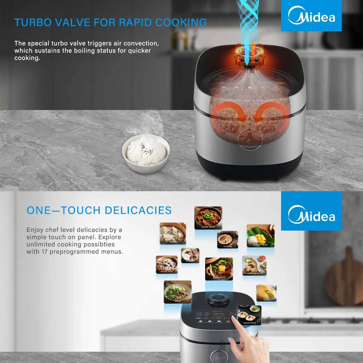 Midea 5L Rice Cooker Non-Stick Multi-functionality 24-Hour Auto Keep Warm Midea 5L Rice Cooker Non-Stick Multi-functionality 24-Hour Auto Keep Warm