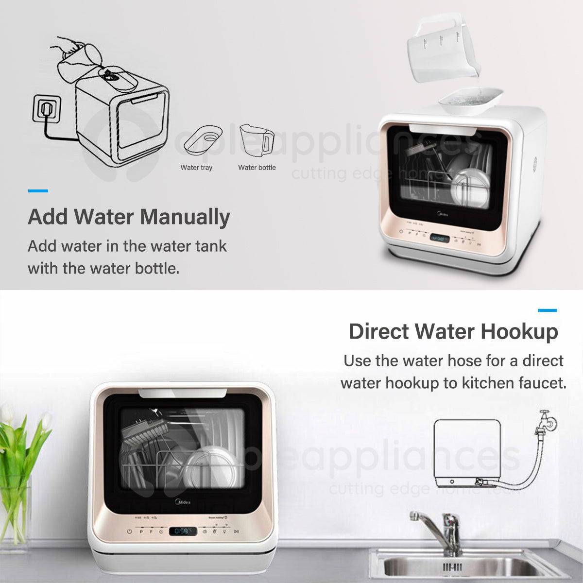 Midea 3rd Gen Benchtop Mini Dishwasher Multifunctional 3 Place Dish Washing Latest Version Water Tray Included Midea 3rd Gen Benchtop Mini Dishwasher Multifunctional 3 Place Dish Washing Latest Version Water Tray Included