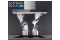 美的90cmT型天篷抽油烟机-黑色