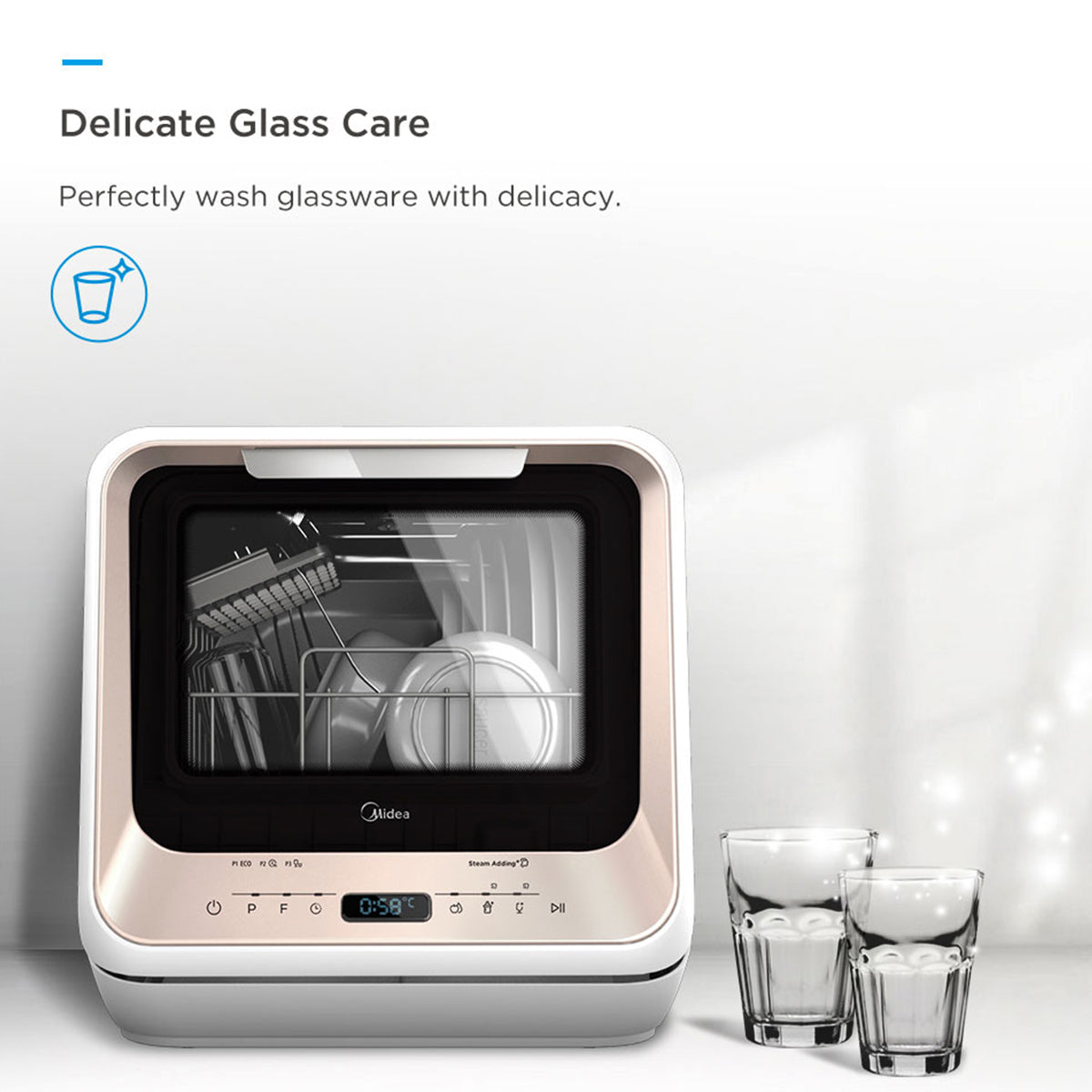 Midea 3rd Gen Benchtop Mini Dishwasher Multifunctional 3 Place Dish Washing Latest Version Water Tray Included Midea 3rd Gen Benchtop Mini Dishwasher Multifunctional 3 Place Dish Washing Latest Version Water Tray Included