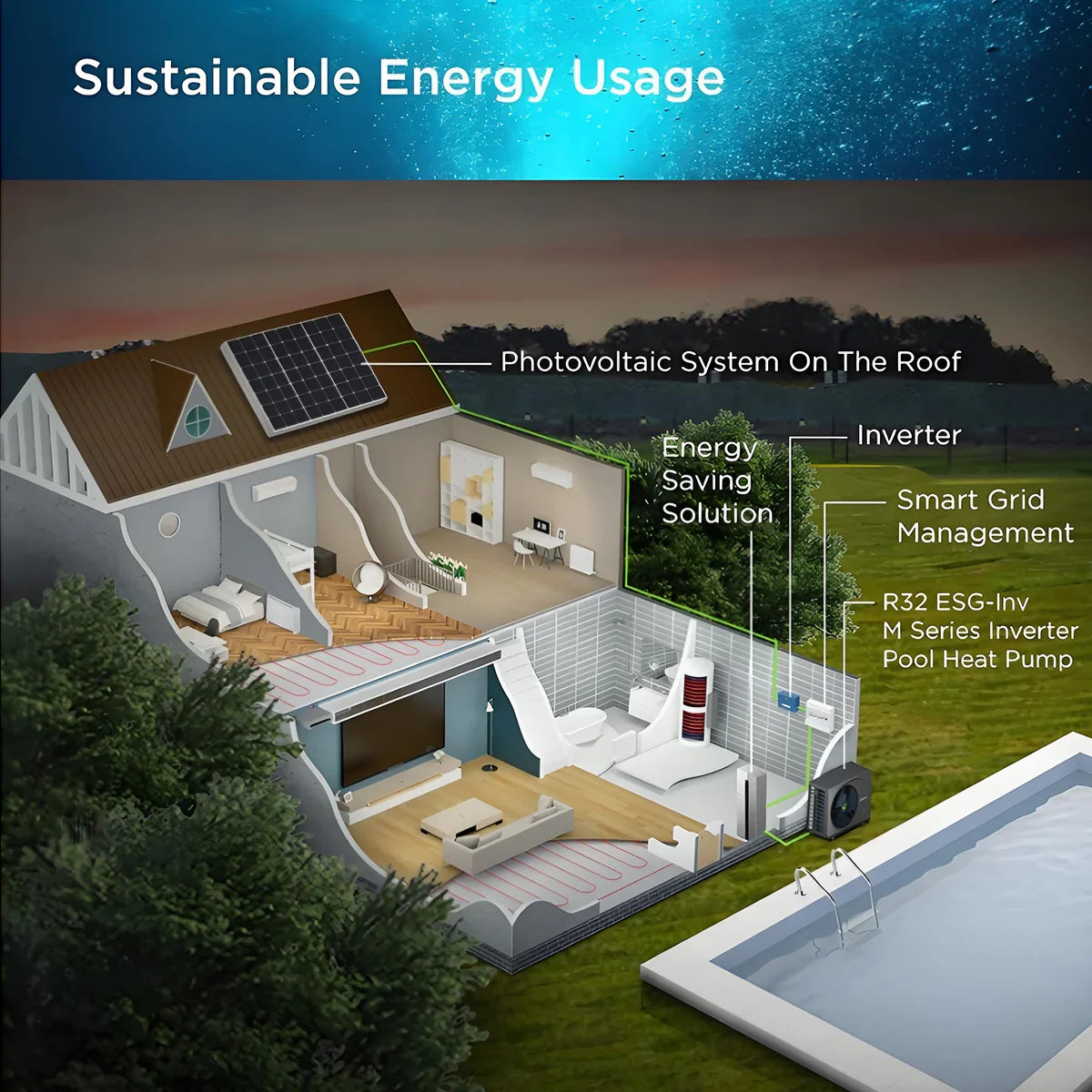 Midea ESG-Inv M Series Pool Heat Pump 12KW Midea ESG-Inv M Series Pool Heat Pump 12KW