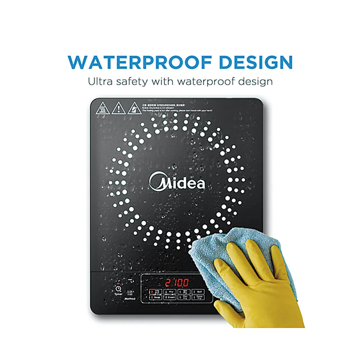 Midea Portable Induction Cooker 3-hour timer with Stainless Steel Pot Midea Portable Induction Cooker 3-hour timer with Stainless Steel Pot