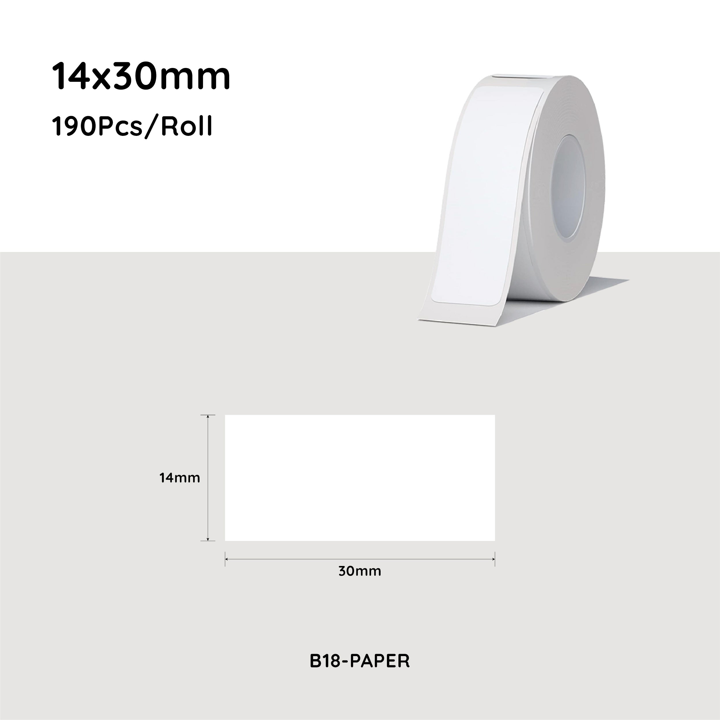 NiiMbot Thermal Label PET Paper For B18 White