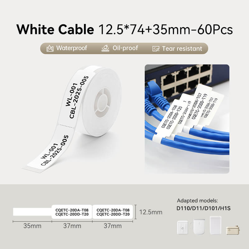 NiiMbot D11/D101/D110/H1S Thermal Cable Labels
