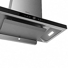Midea 90cm Black Canopy Rangehood Gesture Control+Midea 60cm Freestanding Dishwasher 9 program wash