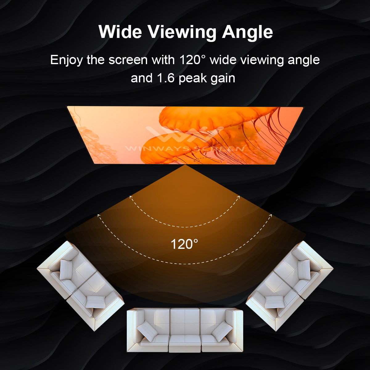 Winways Medium Throw ALR Rollable Fresnel Screen