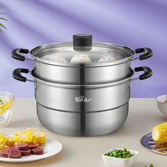Bear 2 Layer Stainless Steel Steamer Pot