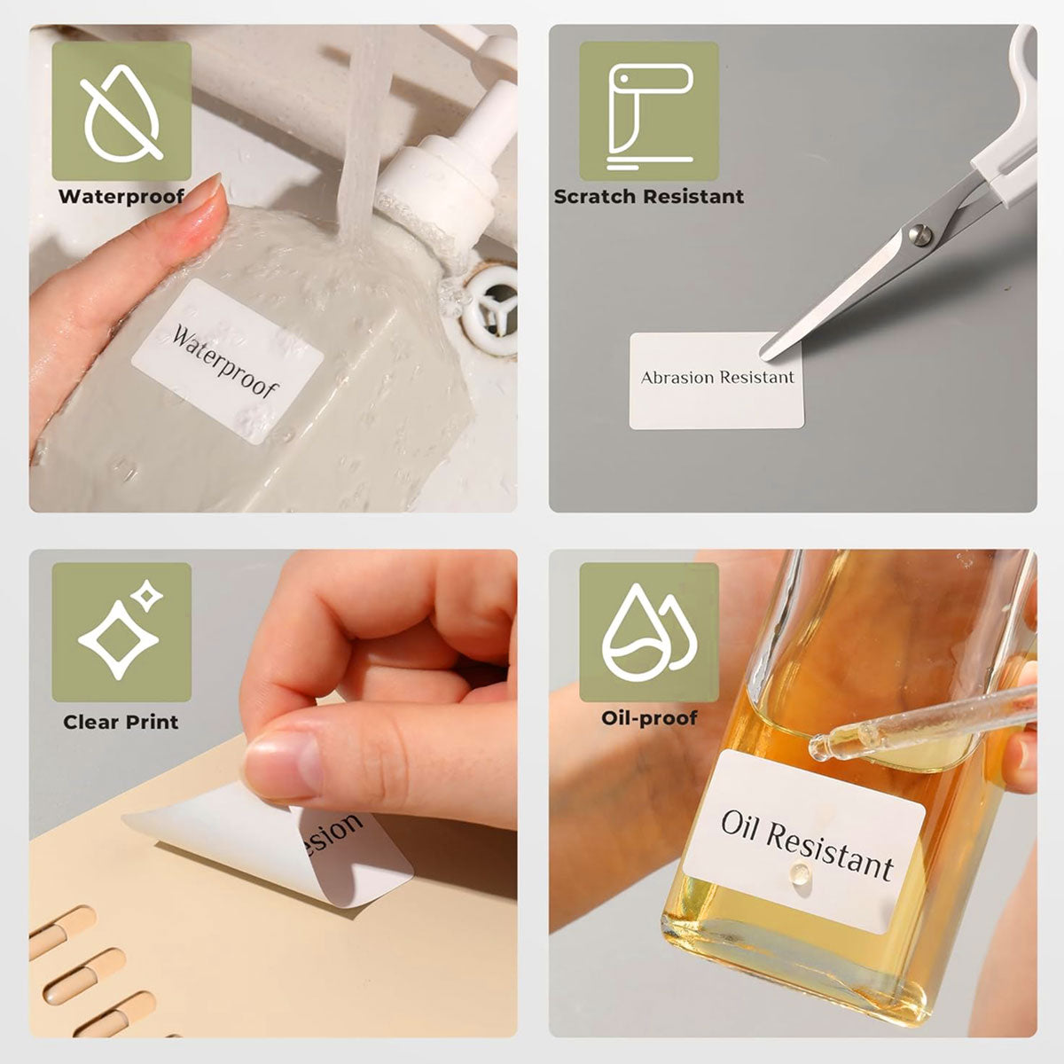 NIIMBOT Thermal Label Paper Waterproof Oil-proof Label Sticker For D11/D101/D110