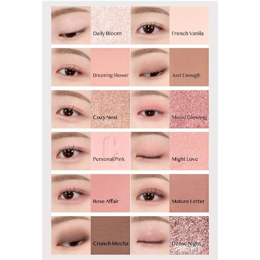 CLIO Pro Eye Palette Air 02 Rose Connect 12-Color Eyeshadow Palette