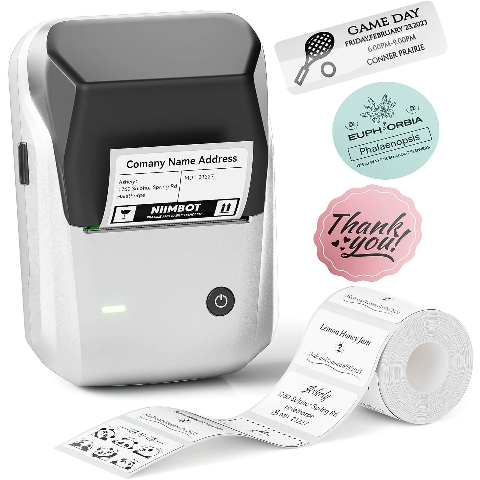 Niimbot B1 Portable 2-Inch Bluetooth Thermal Label Printer