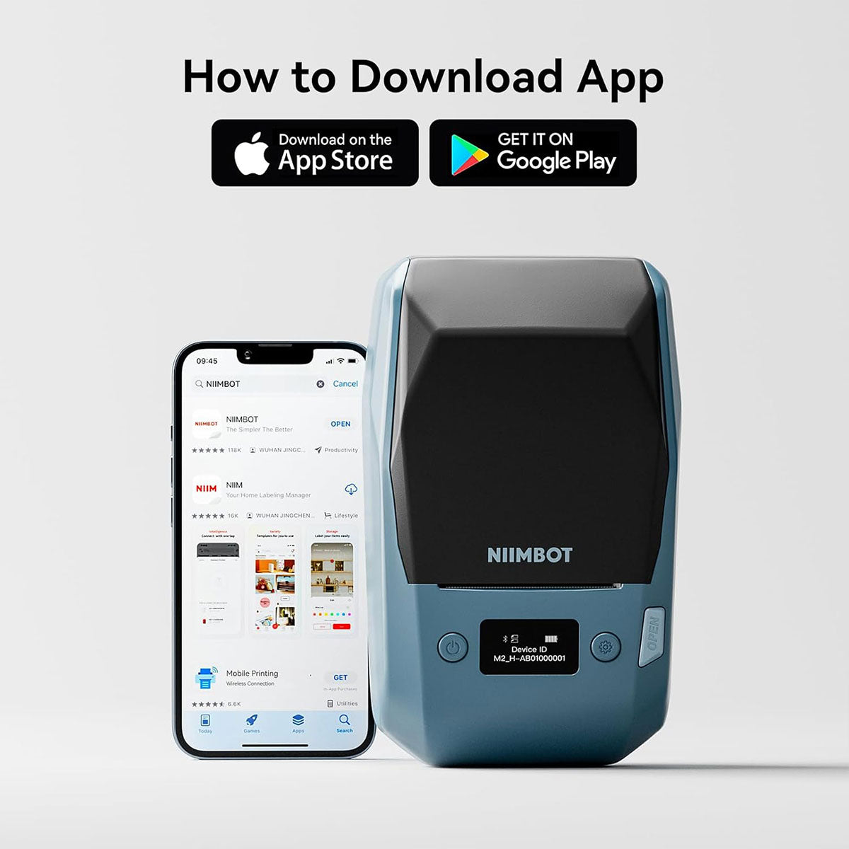 Niimbot M2_H Thermal Transfer Label Printer for Office & Outdoor Use