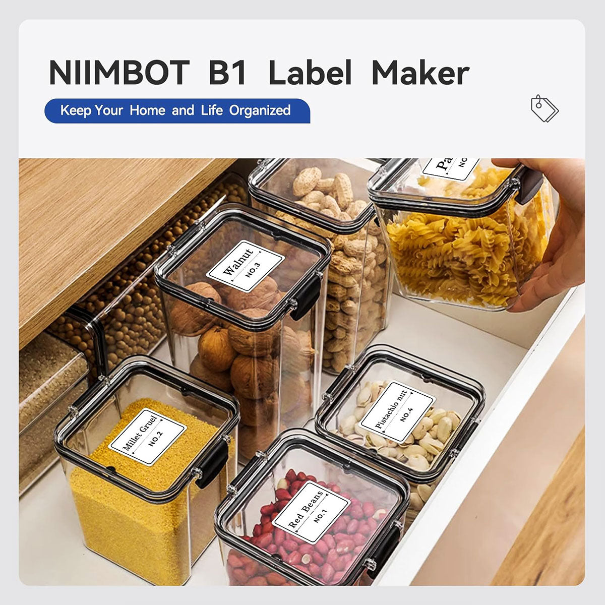 Niimbot B1 Portable 2-Inch Bluetooth Thermal Label Printer