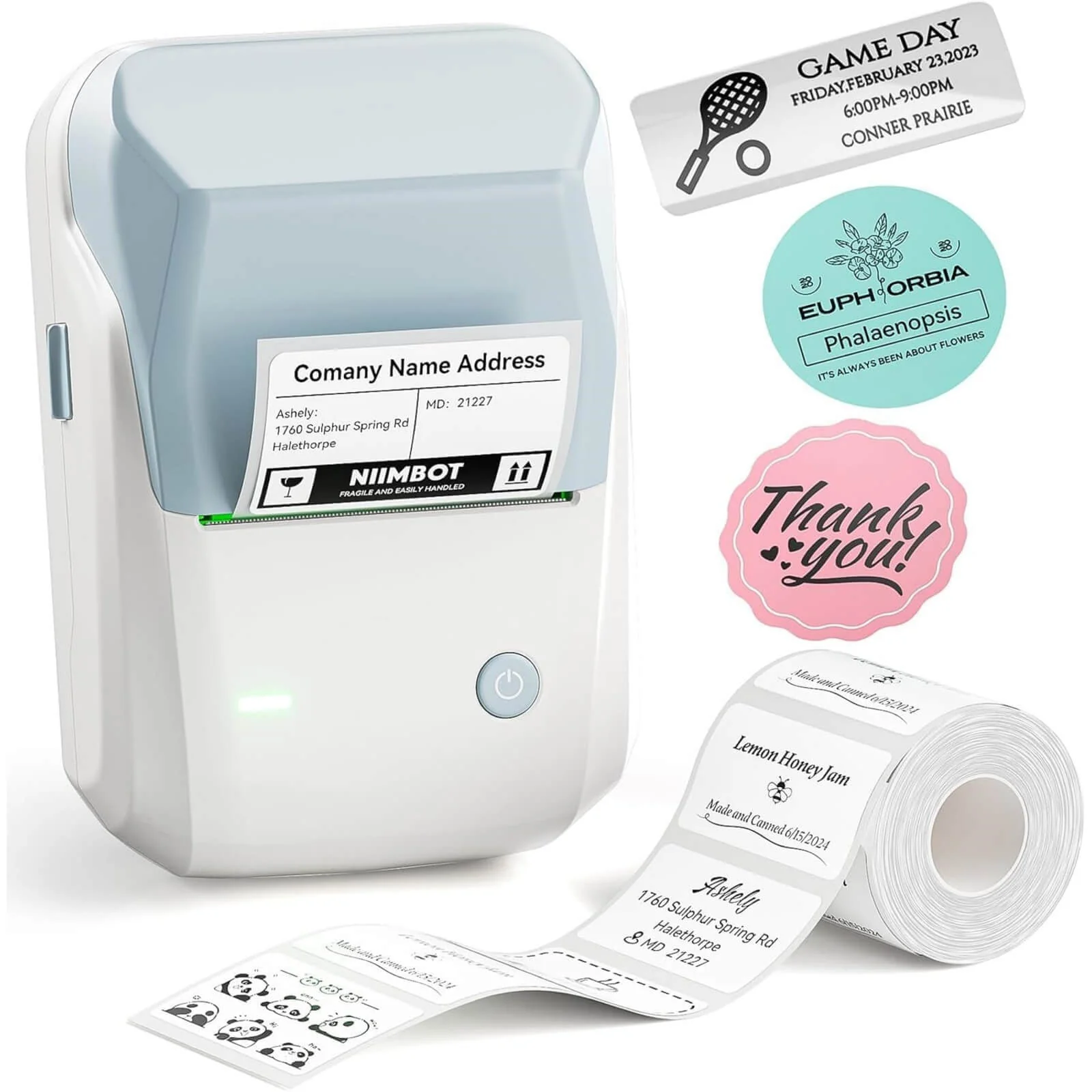 Niimbot B1 Portable 2-Inch Bluetooth Thermal Label Printer