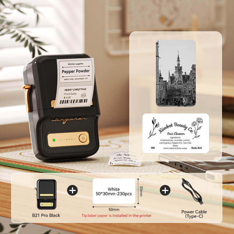 Niimbot B21 Pro Bluetooth Label Maker Red & Black Printing Photo Printer