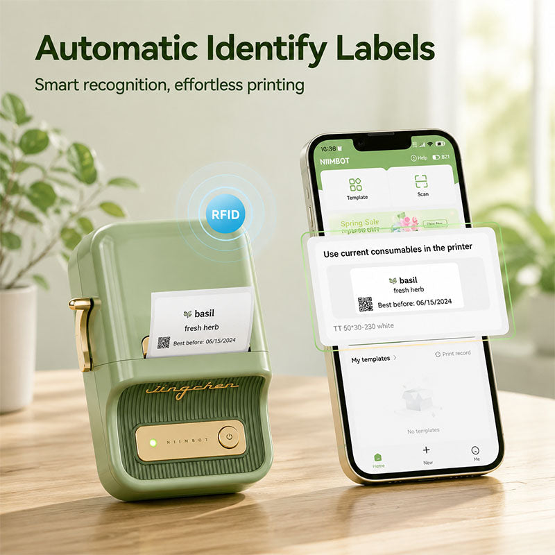 NIIMBOT B21 Portable Bluetooth Thermal Label Makers Inkless Label Printer
