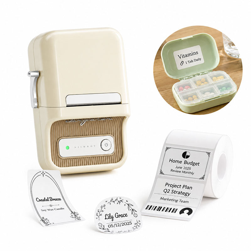 NIIMBOT B21 Portable Bluetooth Thermal Label Makers Inkless Label Printer