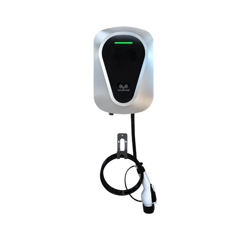 Wall-Mounted EV Charger 7KW, 32A with Emergency Stop & Type 2 Cable (Bluetooth & WiFi)