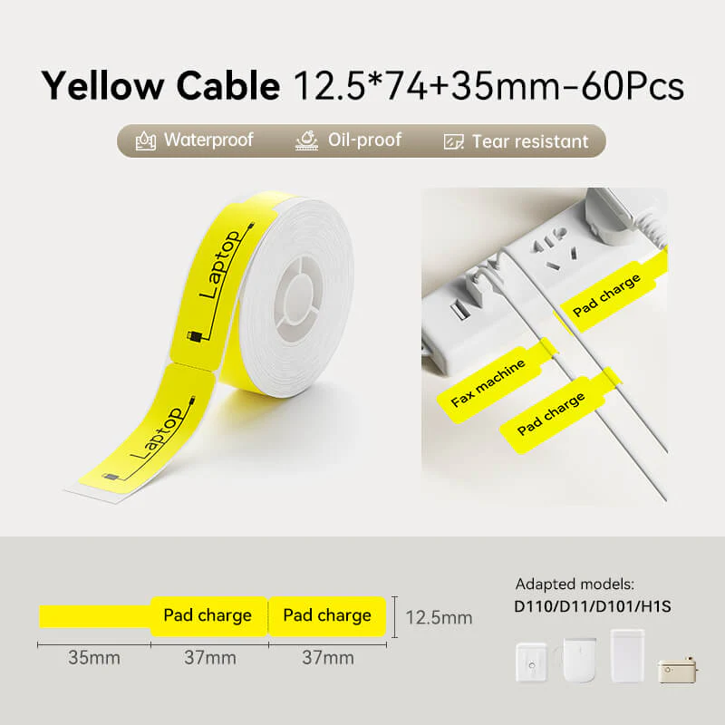 NiiMbot D11/D101/D110/H1S Thermal Cable Labels