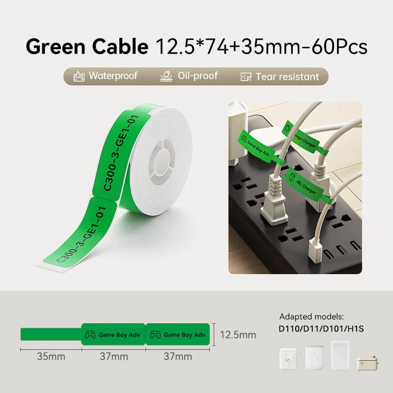 NiiMbot D11/D101/D110/H1S Thermal Cable Labels
